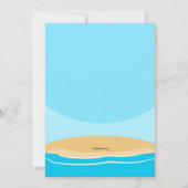 Sandy Beach Junggeselinnen-Abschied Einladung (Rückseite)