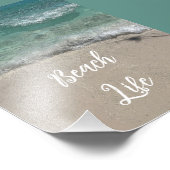 Sandy Beach Life Aquamarin Blue Green Künstlerisch Fotodruck (Ecke)