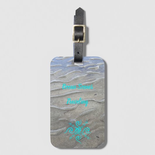 Sandy Beach Luggage Tag Gepäckanhänger (Vorderseite Vertikal)