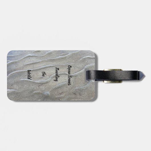 Sandy Beach Luggage Tag Gepäckanhänger (Rückseite horizontal)