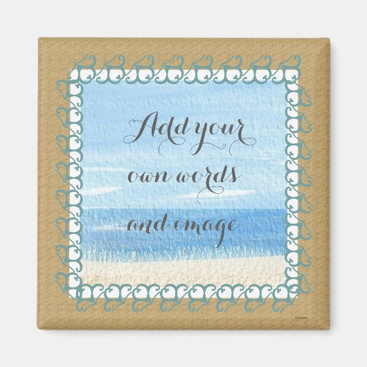 Sandy Beach Machen Sie Ihr eigenes Magnet (Vorne)