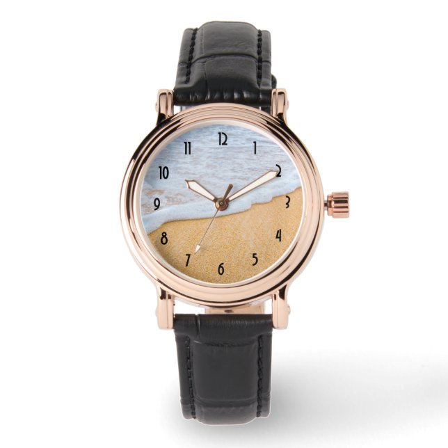 Sandy Beach mit Foamy Surf Armbanduhr (Vorderseite)