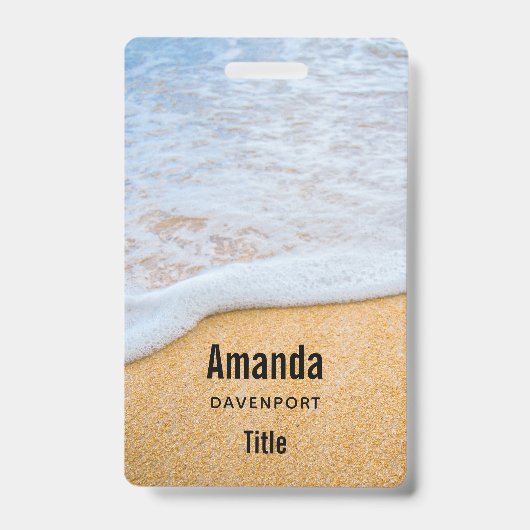 Sandy Beach mit Foamy Surf Ausweis (Vorderseite)