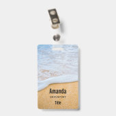 Sandy Beach mit Foamy Surf Ausweis (Rückseite mit Clip)