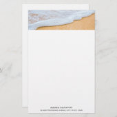 Sandy Beach mit Foamy Surf Briefpapier (Vorne/Hinten)