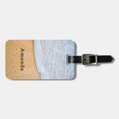 Sandy Beach mit Foamy Surf Gepäckanhänger (Vorderseite horizontal)