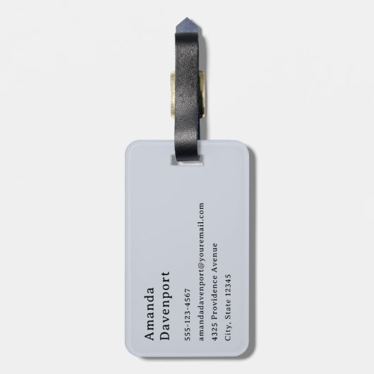 Sandy Beach mit Foamy Surf Gepäckanhänger (Rückseite vertikal)