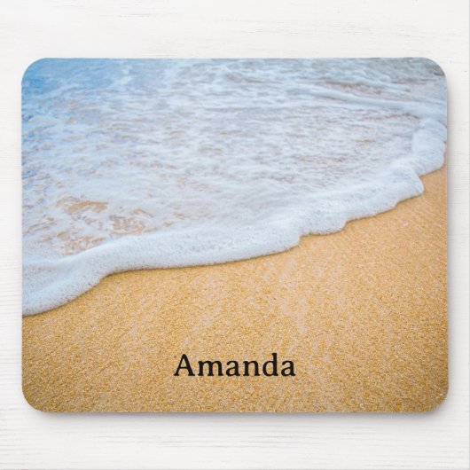 Sandy Beach mit Foamy Surf Mousepad (Vorne)