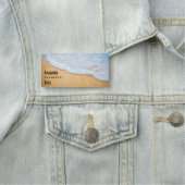 Sandy Beach mit Foamy Surf Namensschild (Beispiel)