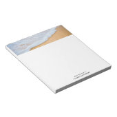 Sandy Beach mit Foamy Surf Notizblock (angewinkelt)