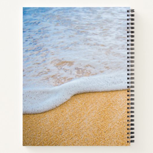 Sandy Beach mit Foamy Surf Notizblock (Rückseite)