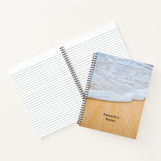 Sandy Beach mit Foamy Surf Notizblock (Innenseite)