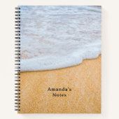 Sandy Beach mit Foamy Surf Notizblock (Vorderseite)