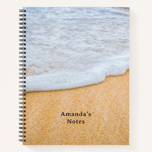 Sandy Beach mit Foamy Surf Notizblock (Vorderseite)