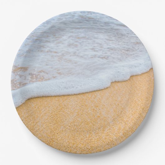 Sandy Beach mit Foamy Surf Pappteller (Vorderseite)