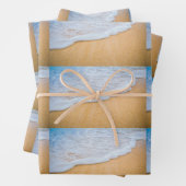 Sandy Beach mit Foamy Surf Pattern Geschenkpapier Set (Beispiel)