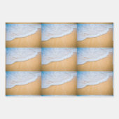 Sandy Beach mit Foamy Surf Pattern Geschenkpapier Set (Vorderseite)