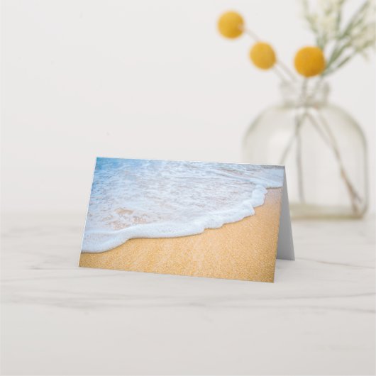 Sandy Beach mit Foamy Surf Platzkarte (Vorderseite)