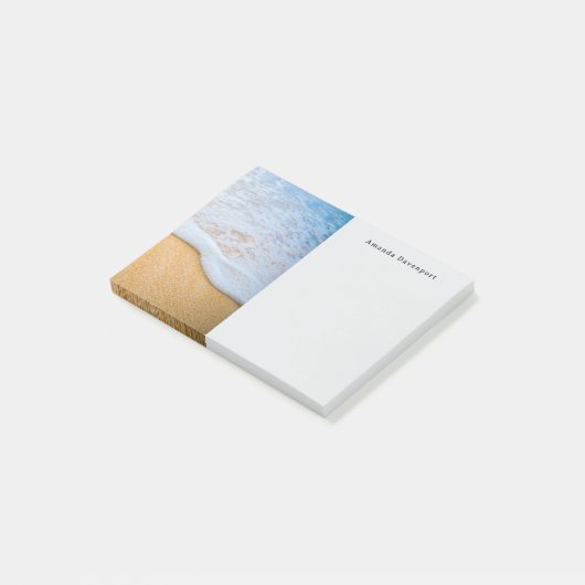 Sandy Beach mit Foamy Surf Post-it Klebezettel (angewinkelt)