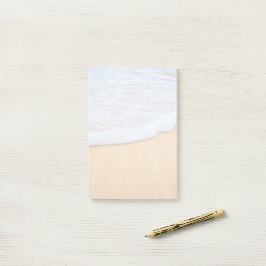 Sandy Beach mit Foamy Surf Post-it Klebezettel (Auf Schreibtisch)
