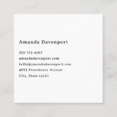 Sandy Beach mit Foamy Surf Quadratische Visitenkarte (Rückseite)