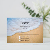 Sandy Beach mit Foamy Surf RSVP Karte (Stehend Vorderseite)