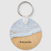 Sandy Beach mit Foamy Surf Schlüsselanhänger (Vorderseite)