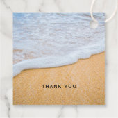 Sandy Beach mit Foamy Surf Vielen Dank Geschenkanhänger (Rückseite)