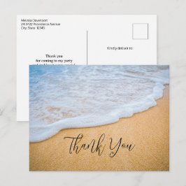 Sandy Beach mit Foamy Surf Vielen Dank Postkarte