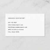 Sandy Beach mit Foamy Surf Visitenkarte (Rückseite)