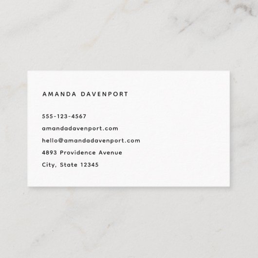 Sandy Beach mit Foamy Surf Visitenkarte (Rückseite)