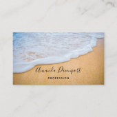 Sandy Beach mit Foamy Surf Visitenkarte (Vorderseite)