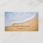 Sandy Beach mit Foamy Surf Visitenkarte (Vorderseite)