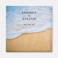 Sandy Beach mit Foamy Surf Wedding Save the Date