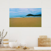 Sandy Beach mit Insel und Meer POSTER (Küche)