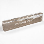 Sandy Beach Ocean Monogram Name Water Nautic Namensplakette