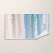 Sandy Beach Ocean Waves Abstrakte Wasserfarbe Badhandtuch Set (Handtuch)