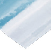 Sandy Beach Ocean Waves Abstrakte Wasserfarbe Kurzer Tischläufer (Ecke)