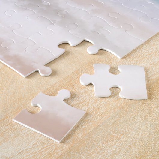 Sandy Beach Ocean Waves Abstrakte Wasserfarbe Puzzle (Seite)