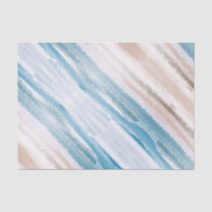 Sandy Beach Ocean Waves Abstrakte Wasserfarbe Seidenpapier