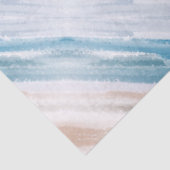 Sandy Beach Ocean Waves Abstrakte Wasserfarbe Seidenpapier (Ausschnitt)