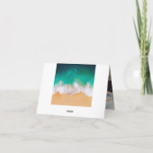 Sandy Beach Ocean Waves Hochzeit Danke Karte (Rückseite)