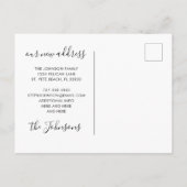 Sandy Beach Ocean Waves nach Florida verlegt Ankündigungspostkarte (Rückseite)