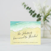 Sandy Beach Ocean Waves nach Florida verlegt Ankündigungspostkarte (Stehend Vorderseite)