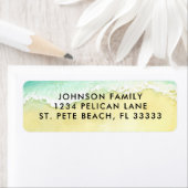 Sandy Beach Ocean Waves Rücksendeadresse (Insitu)