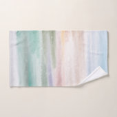 Sandy Beach Ocean Waves Sonnenuntergang Abstrakte Badhandtuch Set (Handtuch)