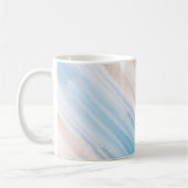Sandy Beach Ocean Waves Sonnenuntergang Abstrakte  Kaffeetasse (Links)
