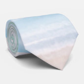 Sandy Beach Ocean Waves Sonnenuntergang Abstrakte Krawatte (Gerollt)