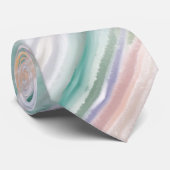 Sandy Beach Ocean Waves Sonnenuntergang Abstrakte Krawatte (Gerollt)