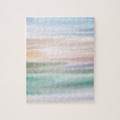 Sandy Beach Ocean Waves Sonnenuntergang Abstrakte  Puzzle (Vertikal)